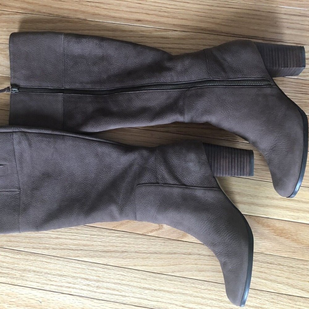 Cole Hann Knee High Dark Brown Suede Boots 7.5M